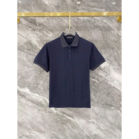 Louis Vuitton Slim Fit M-XXXL 2026 Spring/Summer Newest Jacquard Neckline PLO Short Sleeve